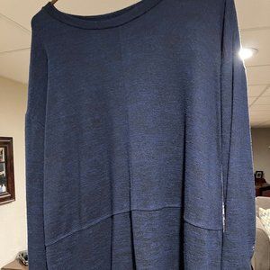 Womens Liz Claiborne Lightweight Sweater - Blue/Black - Medium
